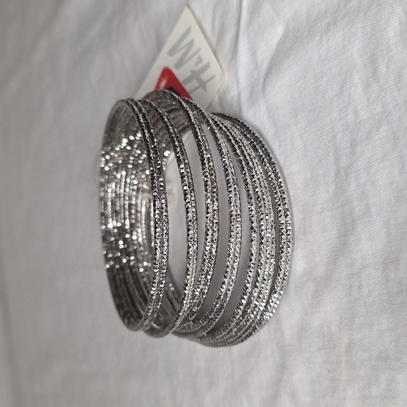 H&M Jewelry - H&M Shimmering Silver Bangle Set (NWT) [2/$10]